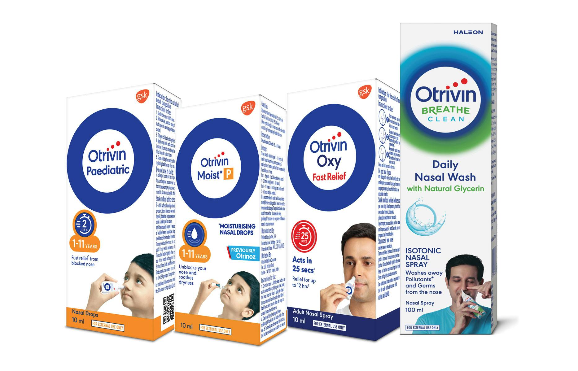 Otrivin Moist group packshots