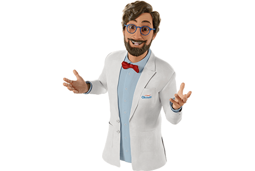 Otrivinie the nasal health genie with hands spread