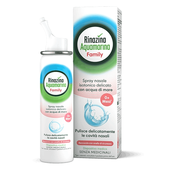 Rinazina Aquamarina Family Spray Nasale Isotonico Delicato