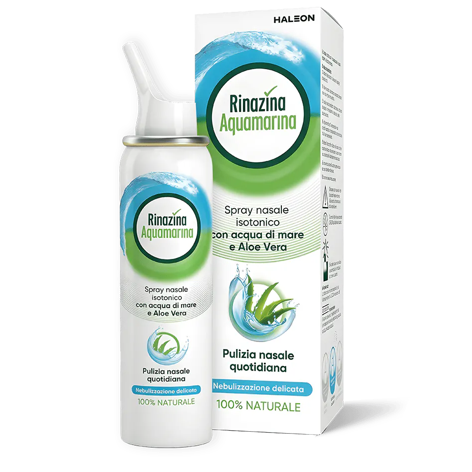 Rinazina Aquamarina Spray Nasale Isotonico, Nebulizzazione delicata