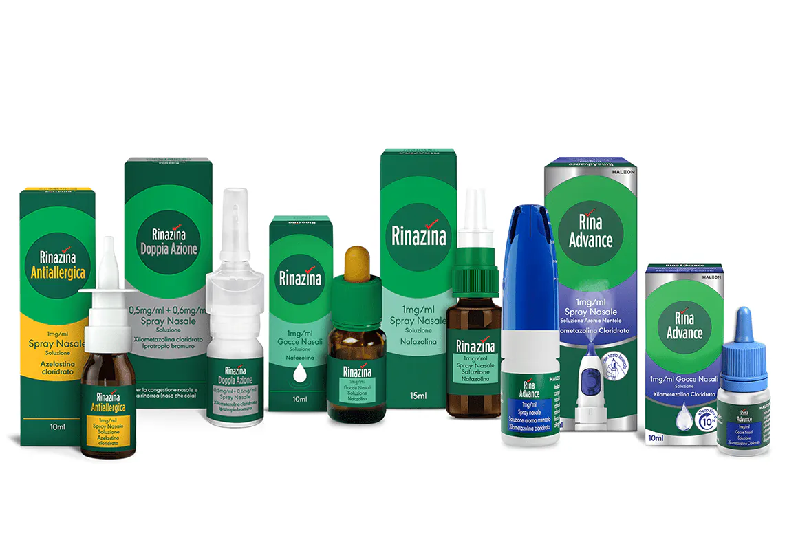 Prodotti Rinazina: Spray Nasale, Doppia Azione e Gocce - Rinazina