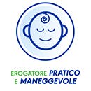 The blue icon with a nose and red dots on it