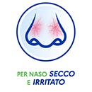The blue icon with a nose and red dots on it