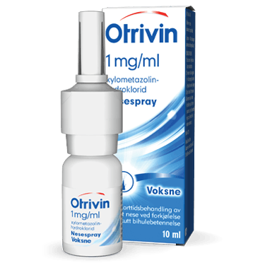 Otrivin Nesespray for voksne 1mg/ml sprayflaske og eske 