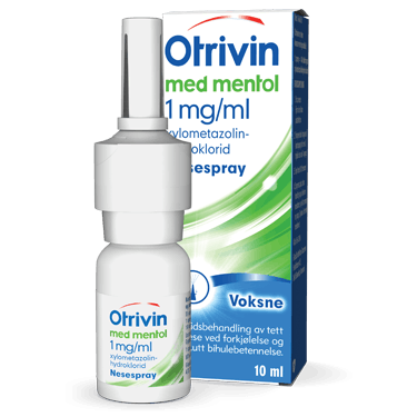 Nesespray med mentol for voksne fra Otrivin med eske