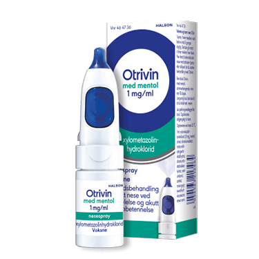 Nesespray med mentol for voksne fra Otrivin med eske