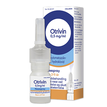 Otrivin nesespray til barn 0,5mg som lindrer tett nese 