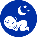 The blue icon with baby sleeping