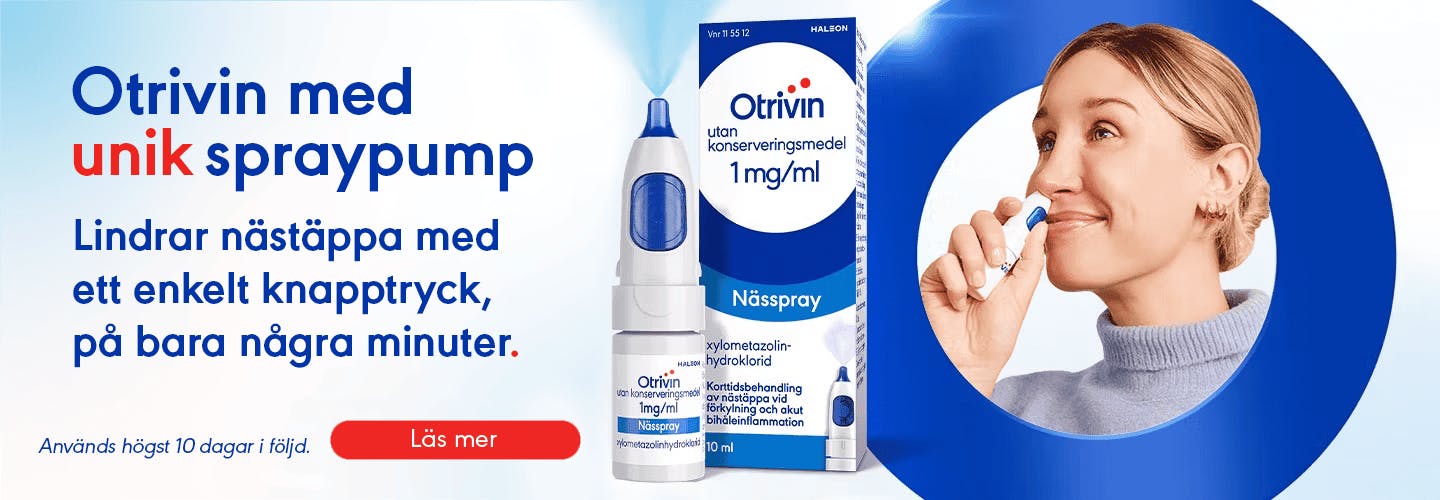 Otrivin nässpray i ny pumpflaska