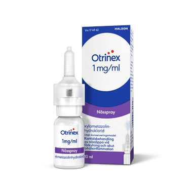 En flaska Otrinex mot bihåleinflammation
