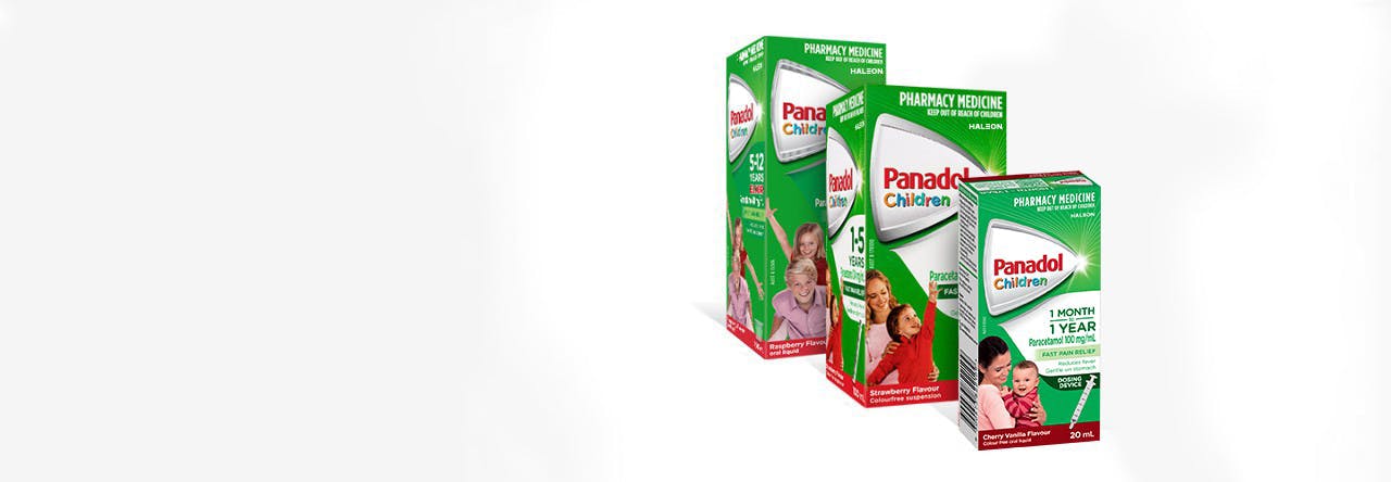 Children Panadol product range - Strawberry Flavour