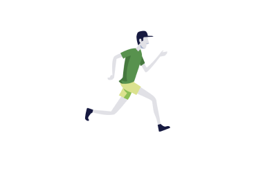 Icon with a man running