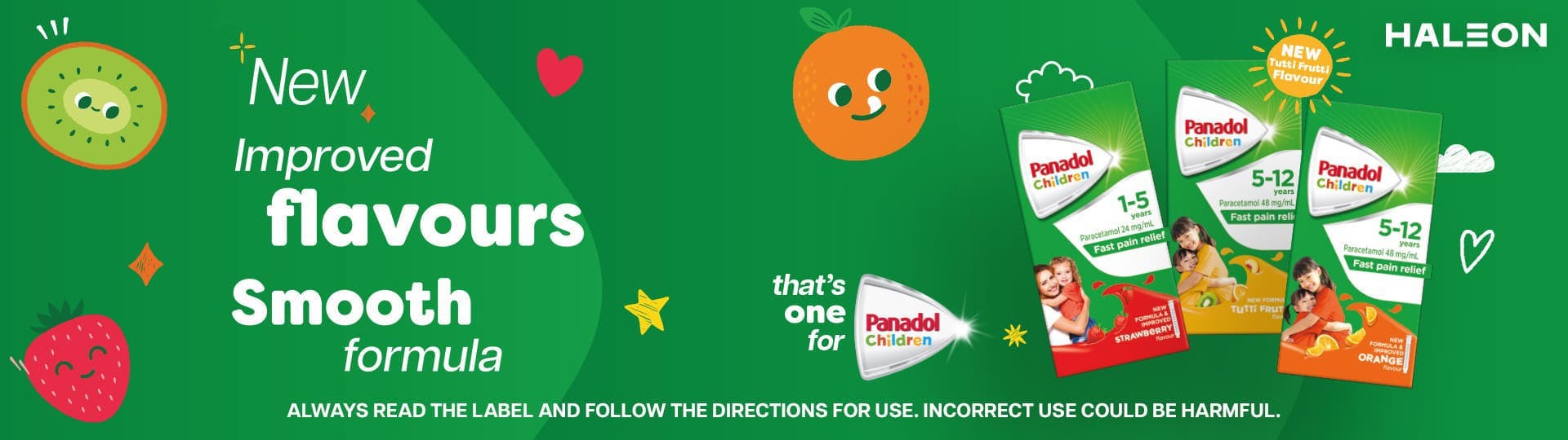 Children's Panadol product range