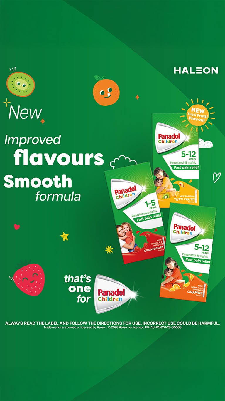 Children's Panadol product range