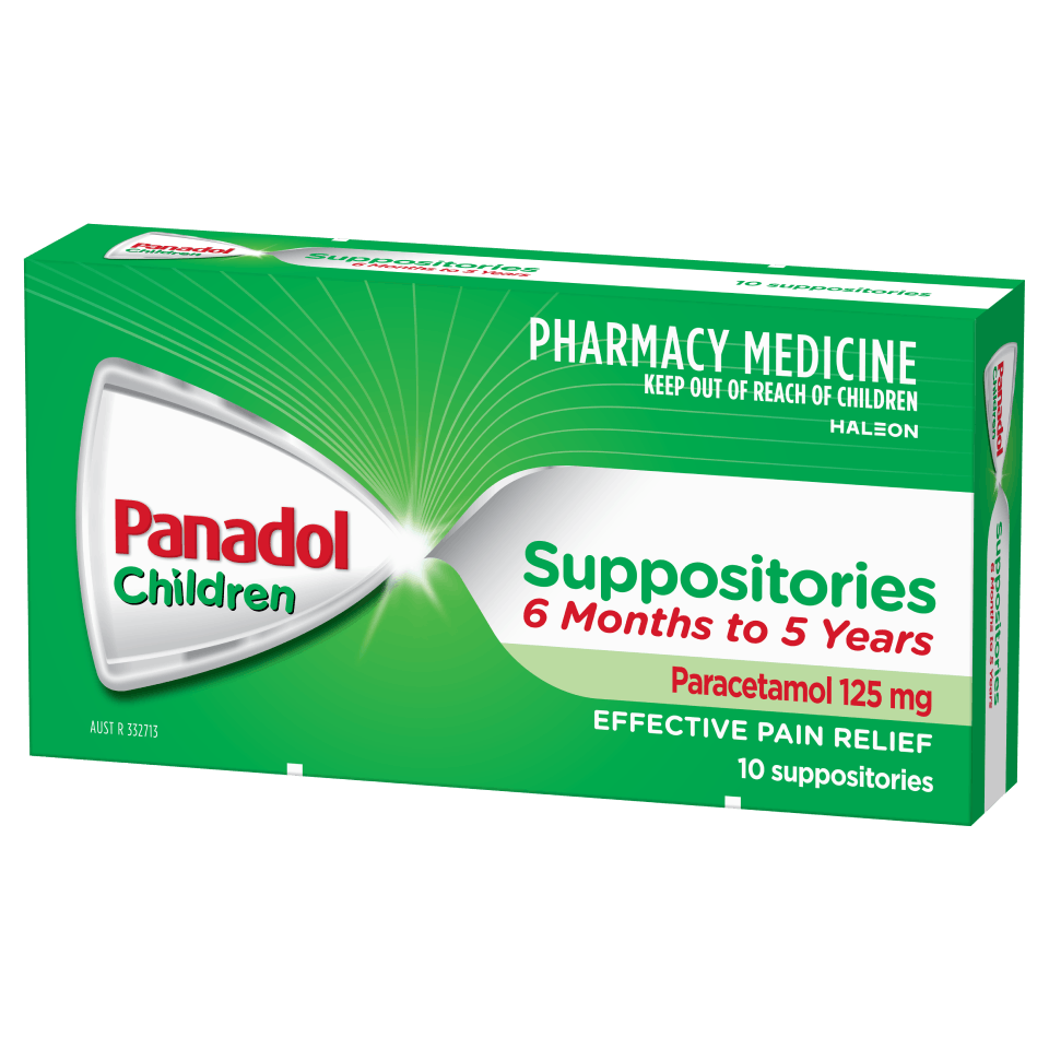 Children's Panadol Suppositories 6 months - 5 years - 10 suppsitories