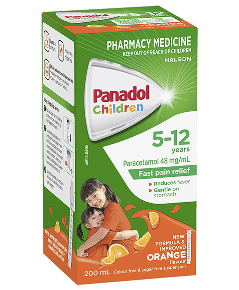 Panadol Children 5-12 Years Colourfree Suspension - Strawberry Flavour