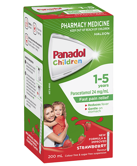 Panadol Children 1-5 Years Colourfree Suspension - Strawberry Flavour