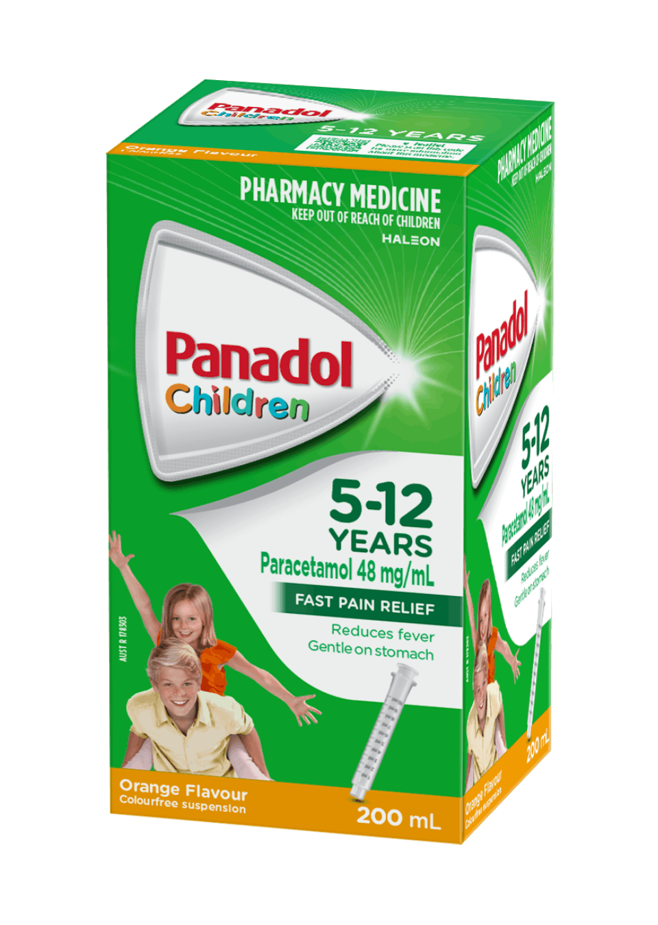 Children's Panadol Colourfree Suspension 5-12 years Strawberry Flavour - 200 mL pack