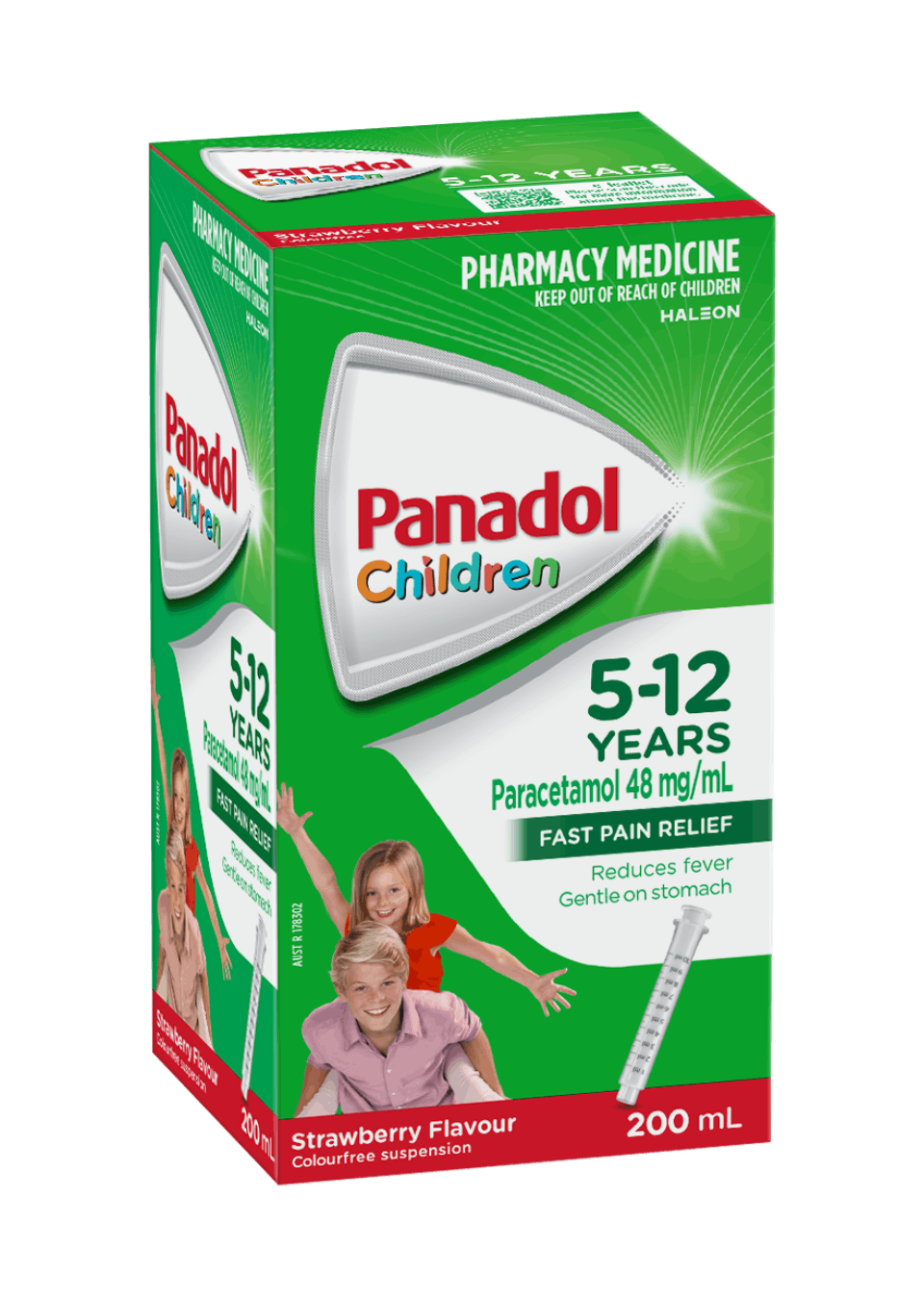 Children's Panadol Colourfree Suspension 5-12 years - Orange Flavour - 200 mL pack
