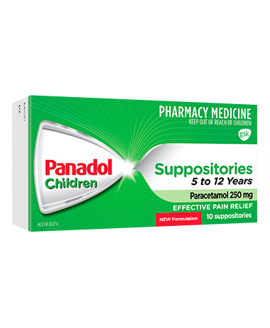 Children's Panadol Suppositories 5 - 12 Years