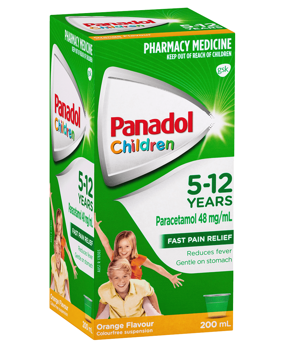 Panadol Colourfree Suspension 5 to 12 Years packshot