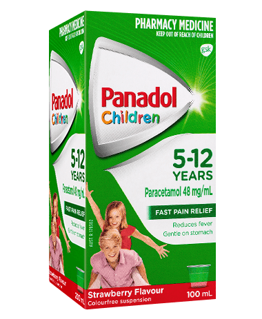 Children’s Panadol Colourfree Suspension 5-12 years packshot