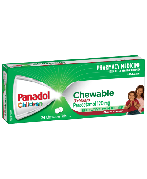 Children's Panadol Chewable Tablets 3+ Years - Strawberry Flavour