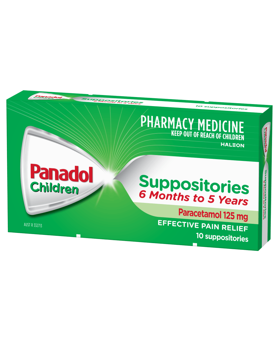 Children's Panadol Suppositories 6 months - 5 years - 10 suppsitories