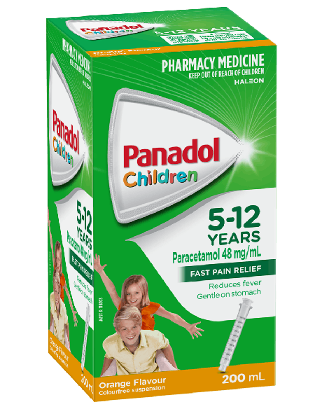 Children's Panadol Colourfree Suspension 5–12 Years - Strawberry Flavour