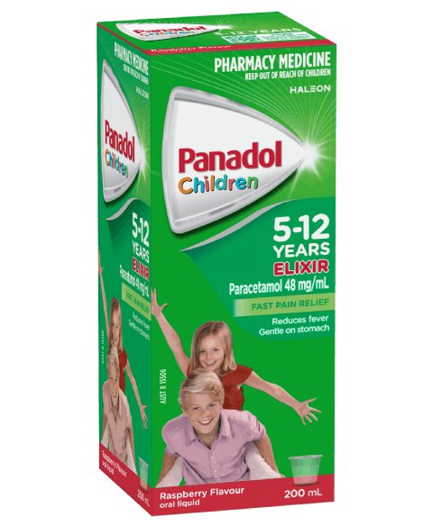 Children's Panadol Elixir 5 – 12 Years - Strawberry Flavour