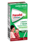 Children's Panadol Colour free Baby Drops 1 Month - 1 Year - Strawberry Flavour