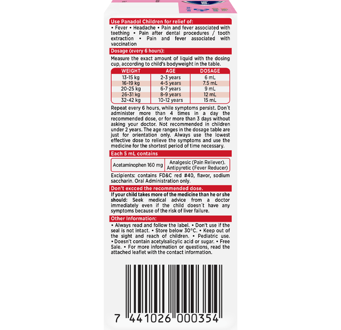 Panadol Niños Jarabe