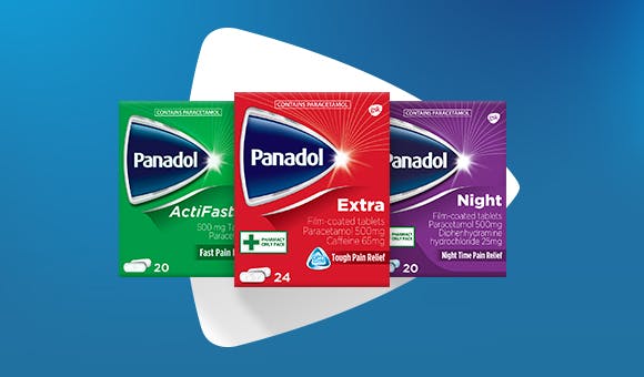 Panadol packshots Extra and Advance