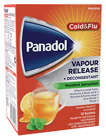 Panadol Cold And Flu Vapour Release Honey And Lemon Flavour With Decongestant 