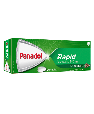External packaging of Panadol Rapid Caplets