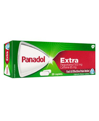 External packaging of Panadol Extra Caplets