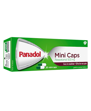 External packaging of Panadol Mini Caps