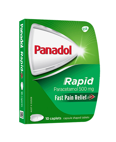 External packaging of Panadol Rapid Handipak