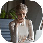 Woman drinking water
