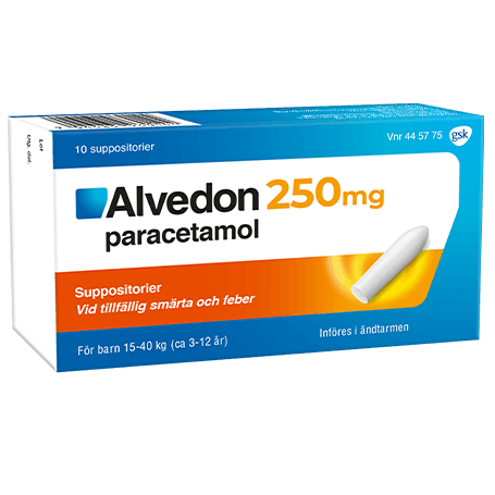 Alvedon 250 mg suppositorier