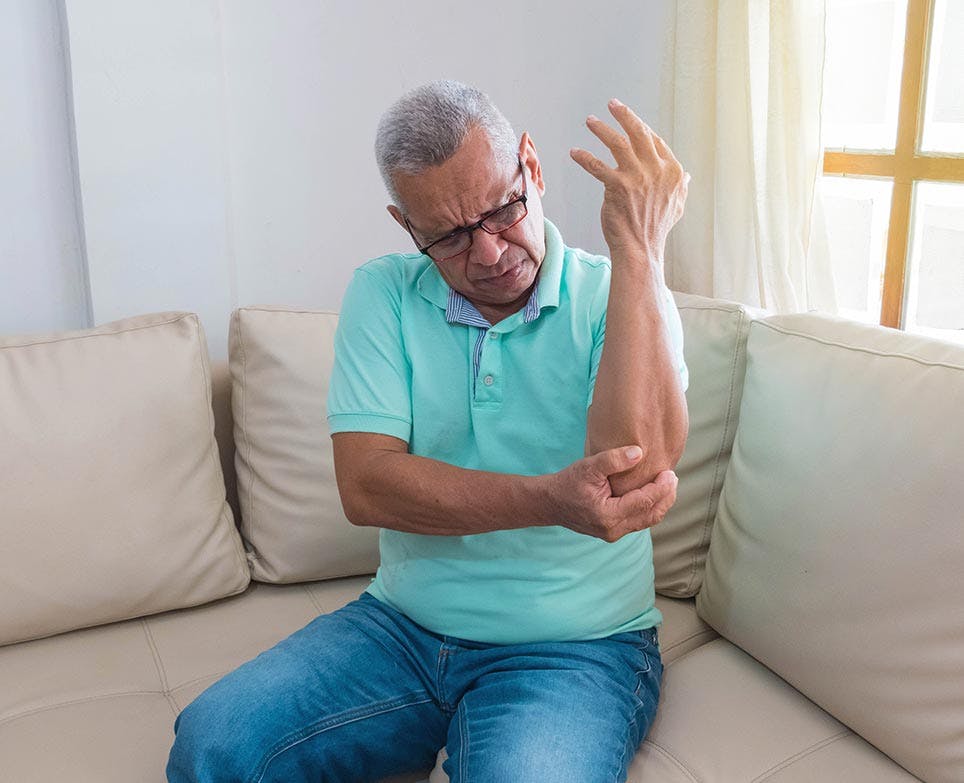 A man dealing with joint pain