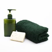 Soap and towels. Soap and towels.