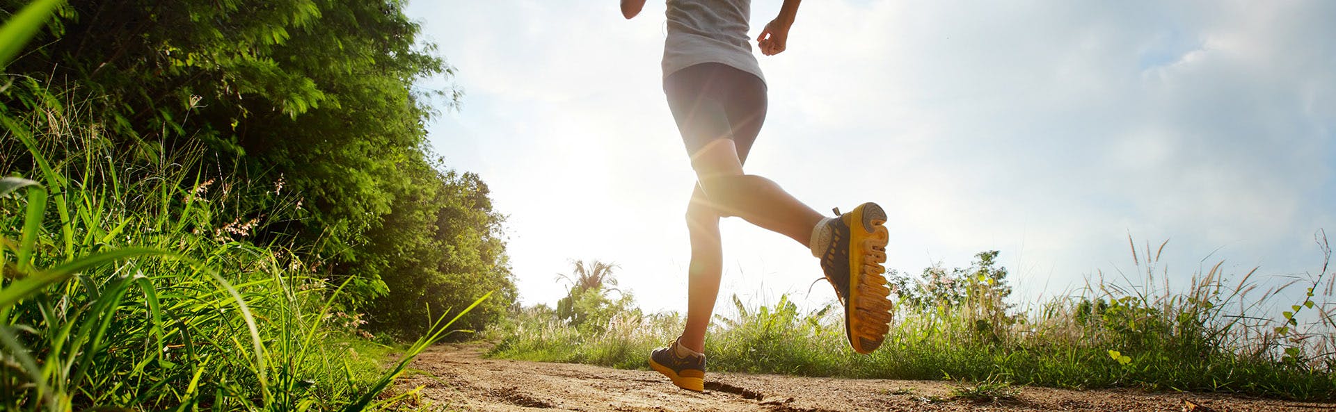 Woman jogging outdoors. 