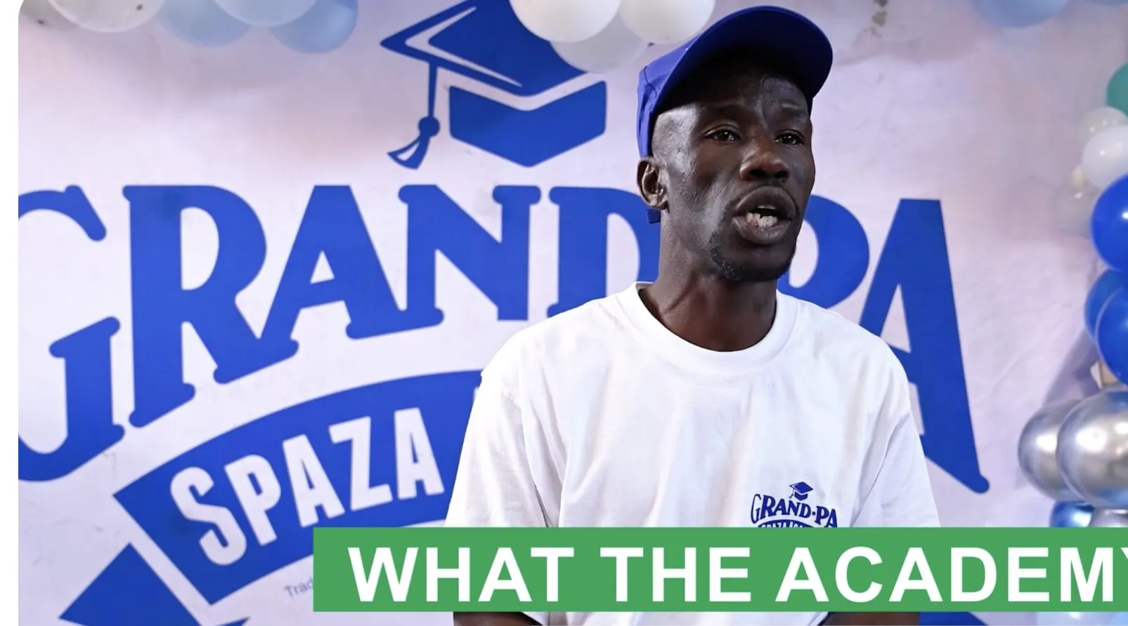 Grand-Pa Academy entrepreneur speaking at Spaza shop community event