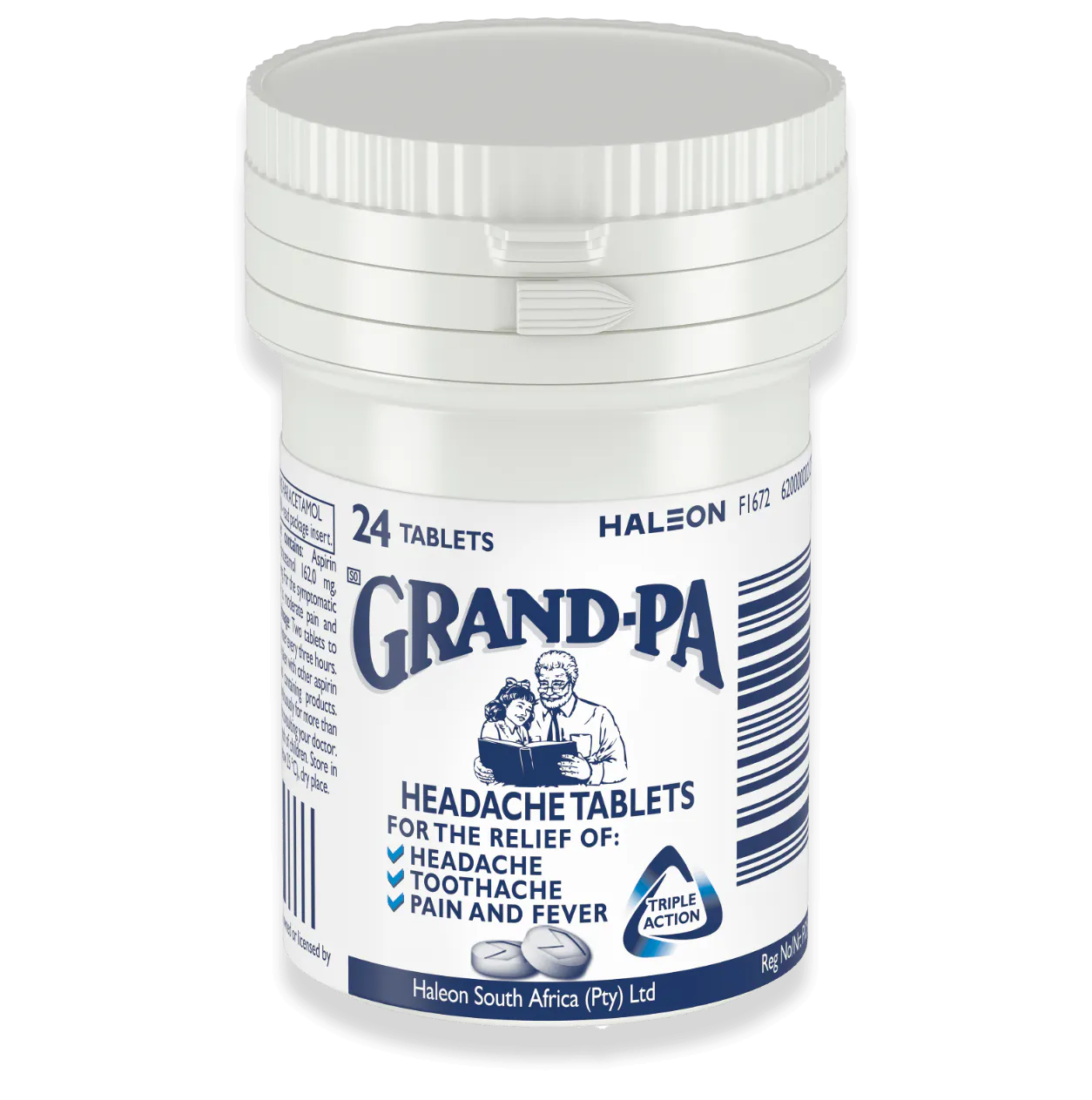 Grand-Pa Headache Tablets 24-tablet bottle - fast-acting tablets