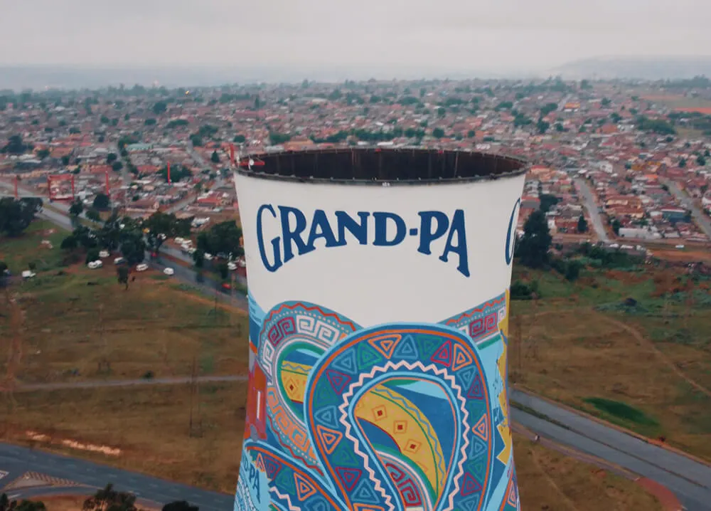 Grand-Pa Heritage : Orlando Towers mural celebrating Mzansi