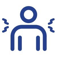 Ícono para el dolor muscular o del cuerpo. Ícono para el dolor muscular o del cuerpo.