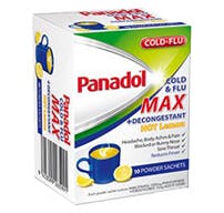 Panadol Cold & Flu Max + Decongestant Hot Lemon