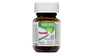 Panadol Suppositores 5-12 Years