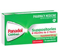 Panadol Suppositories 6months-5years